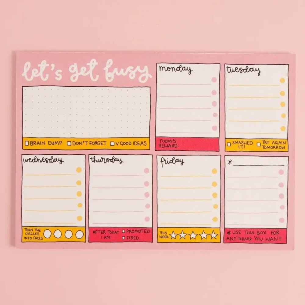 ($10) Weekly Planner - Let's Get Busy